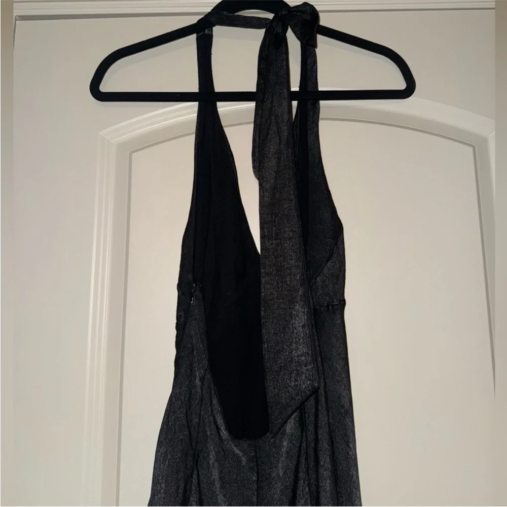 Free People Ella Dress size 2‎ dark Gray silver Halter Dress - Picture 9 of 15